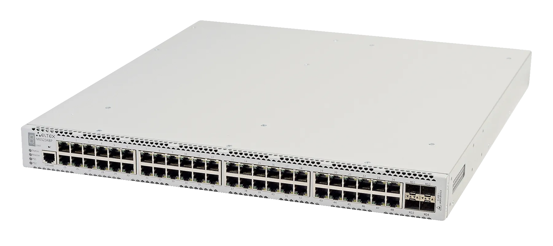 Ethernet-коммутатор MES2348P, 48xPoE/PoE+ (1G) + 4x1G/10G SFP+, L3, модульная система питания